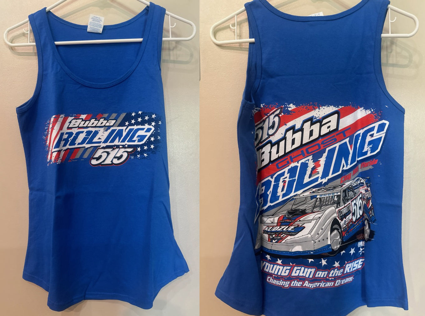 Blue Young Gun on the Rise Adult Tank Top