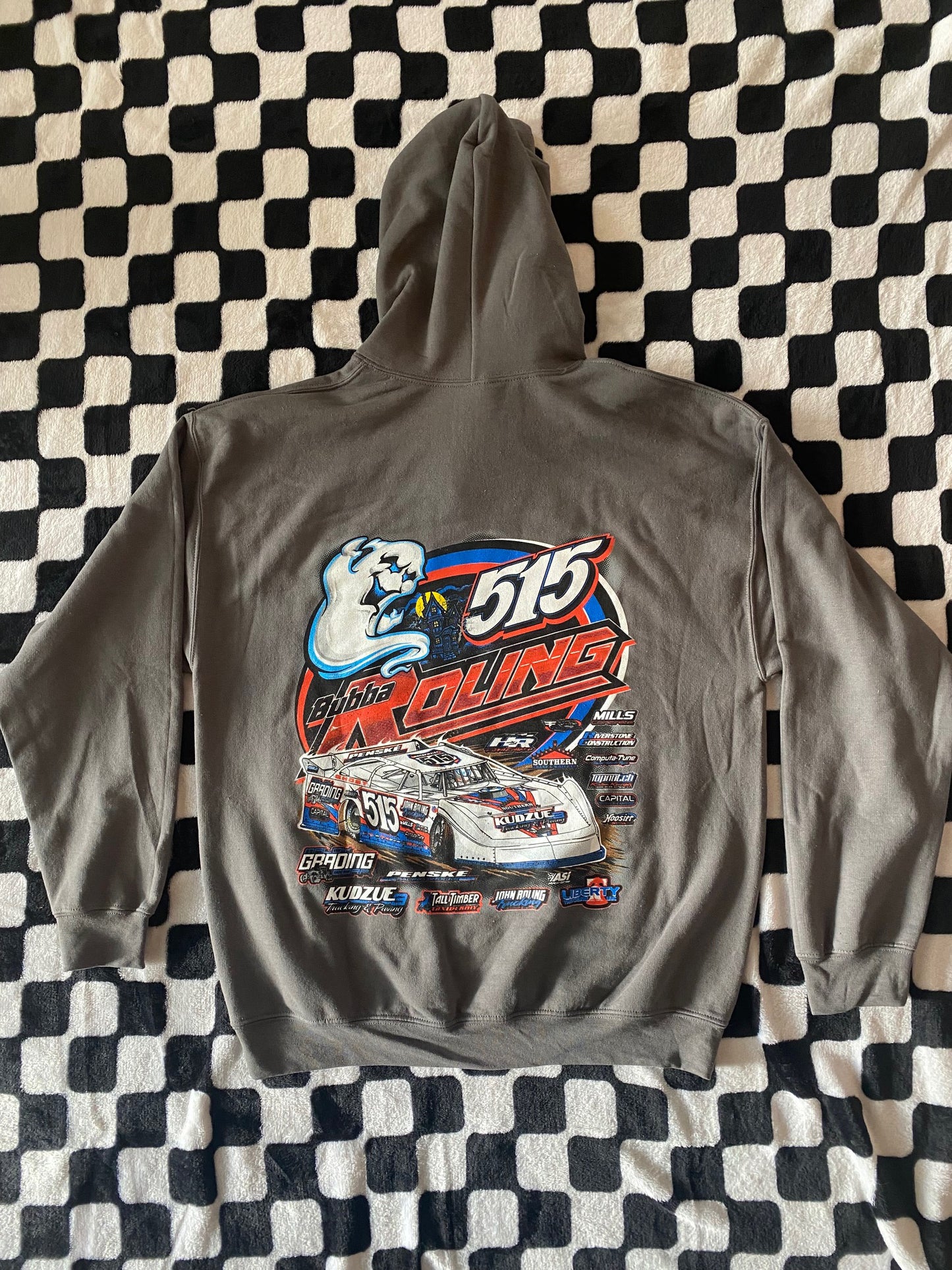 SALE! Charcoal Gray ASI Ghost Adult Hooded Sweatshirt