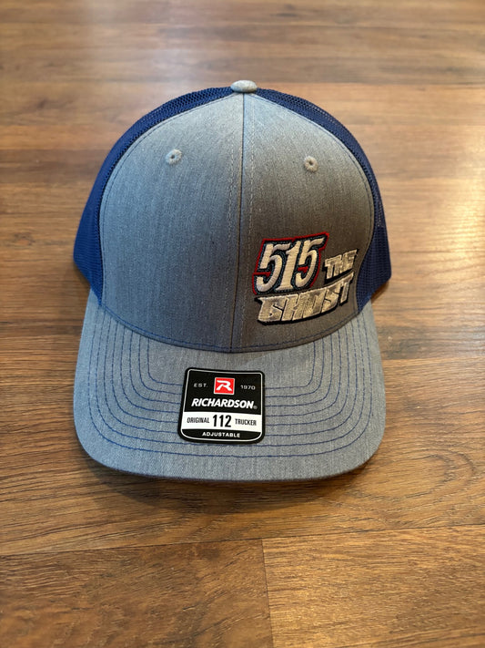 Gray / Blue Mesh 515 The Ghost Richardson 112 Snapback Hat